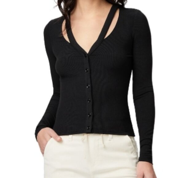 PAIGE Sycamore Cardigan – Black, Size S – NWT - Picture 4 of 5